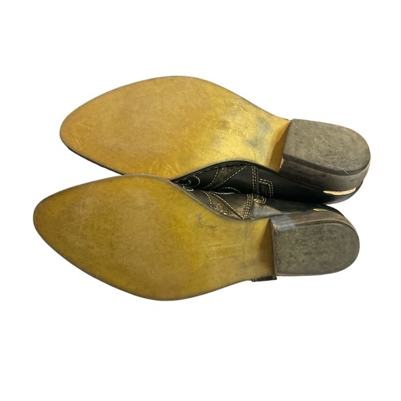 Pikolinos Black and Gold Embroidered Ankle Boots Size 8.5 - Picture 9 of 11